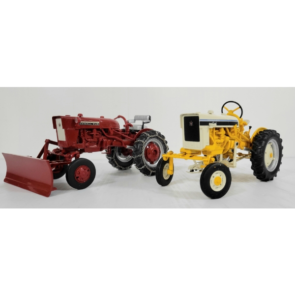 LOT OF 2 - SPEC-CAST DIECAST INTERNATIONAL HARVESTER 1964 CUB SQUARE HOOD TRACTOR MODELS 