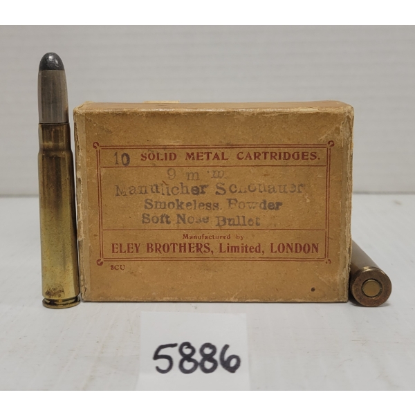 AMMO: 10X MANNLICHER 9MM SMOKELESS SN