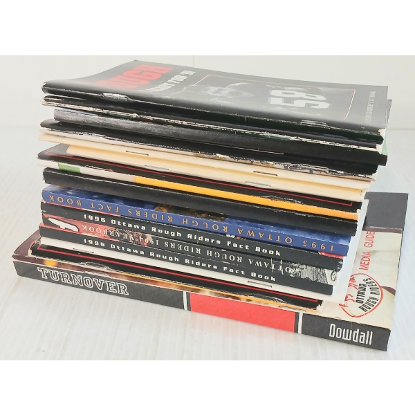 LOT OF 16 - OTTAWA ROUGH RIDERS FOOTBALL PROGRAMS & BOOKS