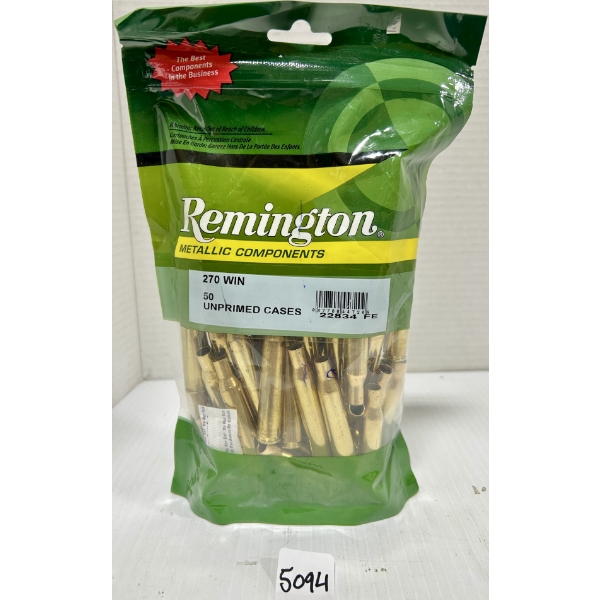 BRASS: 50X REMINGTON .270 WIN - AS NEW