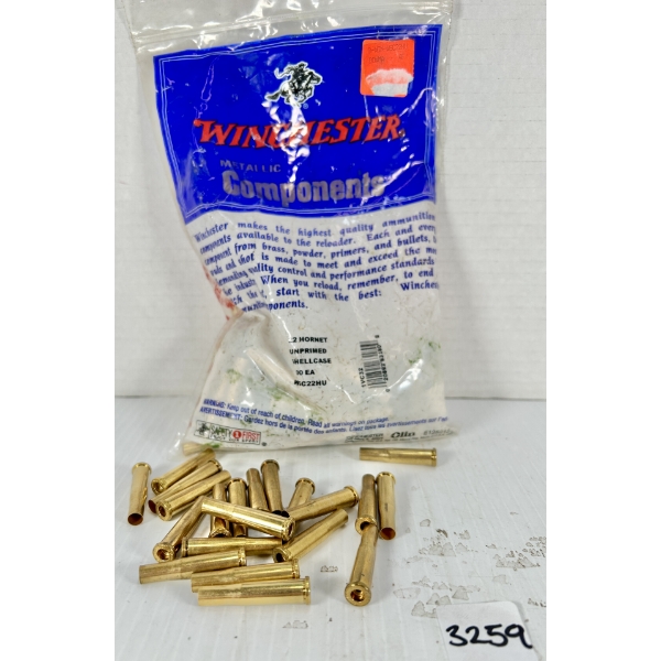 BRASS: 121X WINCHESTER .22 HORNET - AS NEW