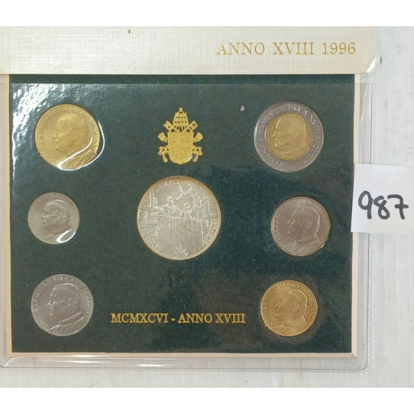 1996 VATICAN COIN SET - UNCIRCULATED