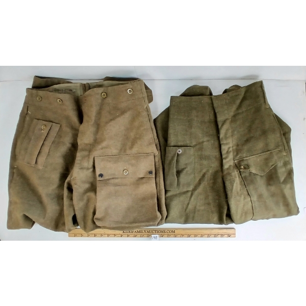 LOT OF 2 - CDN WOOL BATTLEDRESS TROUSERS