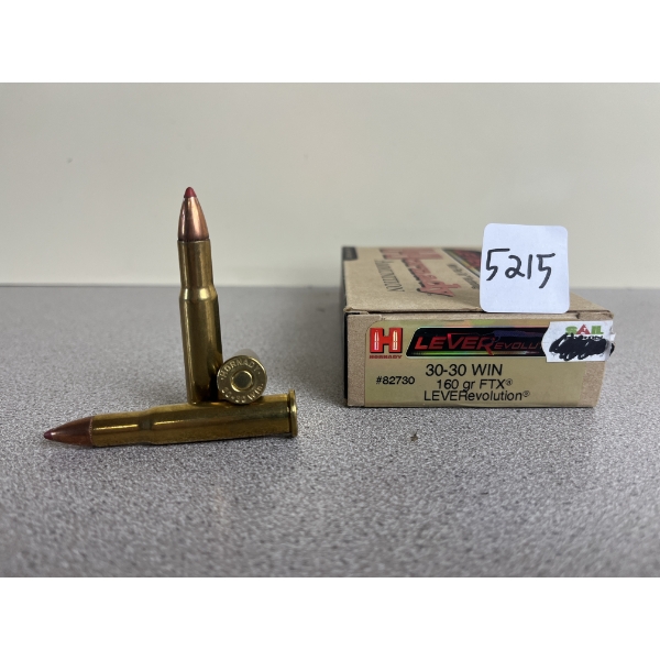 AMMO: 20X HORNADY .30-30 WIN 160 GR. FTX