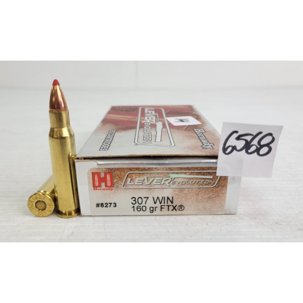AMMO: 20X HORNADY .307WIN - 160GR - FTX