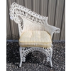 Image 2 : ROCOCO STYLE WICKER PATIO CHAIR W/ CUSHION