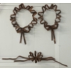 LOT OF 3 - DECORATIVE METAL WREATHS & BOW