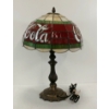 Image 3 : STAINED GLASS COCA-COLA TABLE LAMP