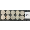 Image 2 : LOT OF 10 - 1943-1966 CDN 10 CENT COINS