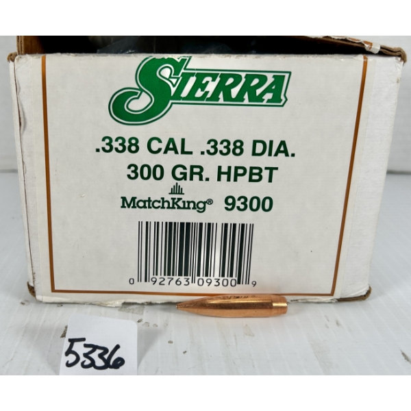 BULLETS: APPROX 175X SIERRA .338 CAL 300 GR HPBT