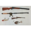 Image 2 : LOT OF 5 - VINTAGE LURES, MODEL GUN & FISHING POLE & SHOTGUN LIGHTERS