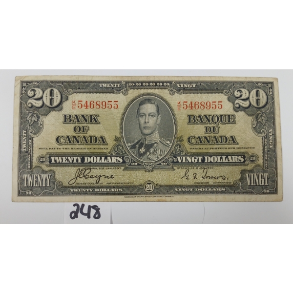 1937 CDN $20 BANKNOTE