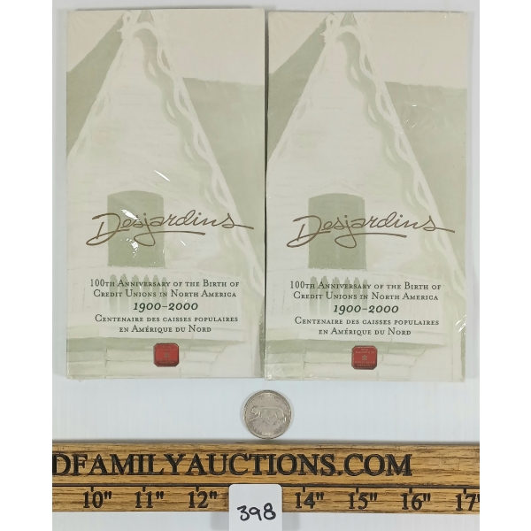 LOT OF 3 - 1967 & 2000 CDN SILVER 25 & 20 CENT COINS - INCL DESGARDINS