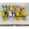 LOT OF 8 - KNICKERBOCKER & HARETT-GILMAR PLASTIC BUNNY COINBANKS