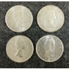 Image 2 : LOT OF 4 - 1962 CDN 50 CENT SILVER COINS