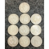 Image 2 : LOT OF 10 - 1952-1966 CDN 25 CENT SILVER COINS