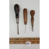 Image 2 : LOT OF 3 - ENGLISH VICTORIAN BURNISHER, FLAT & GUNSMITH SCREWDRIVERS