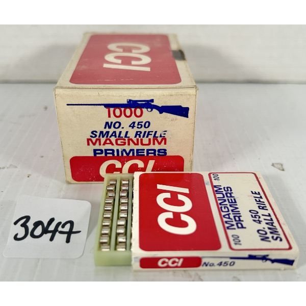 PRIMERS: 1000X CCI NO. 450 SMALL RIFLE MAGNUM