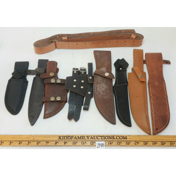 LOT OF 9 - MISC SHEATHS, HOLSTERS & SLING