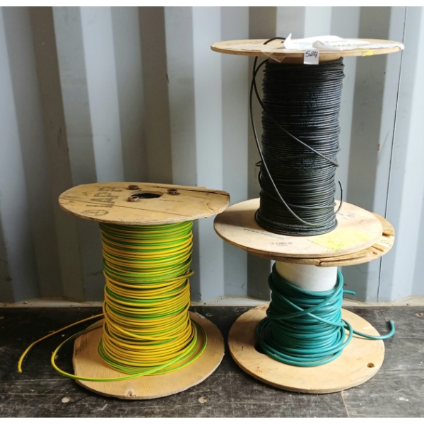 LOT OF 3 - MISC WIRE SPOOLS