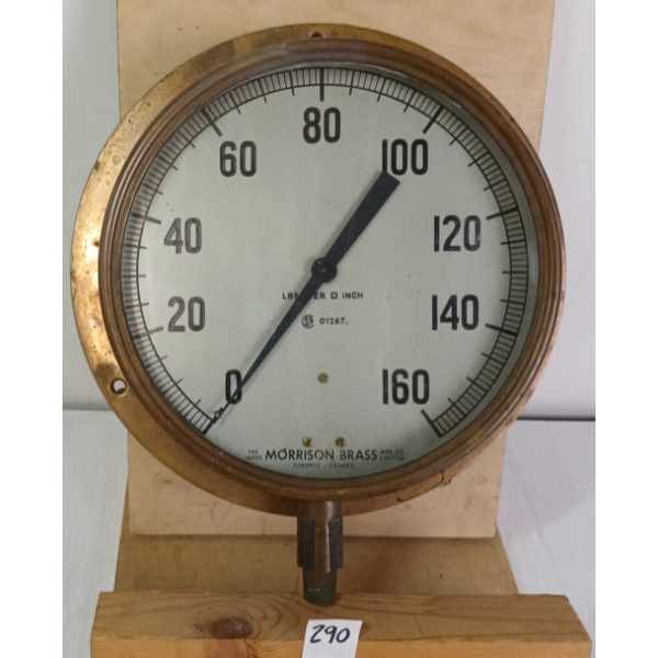 THE JAMES MORRISON BRASS CO. STEAM PRESSURE GAUGE