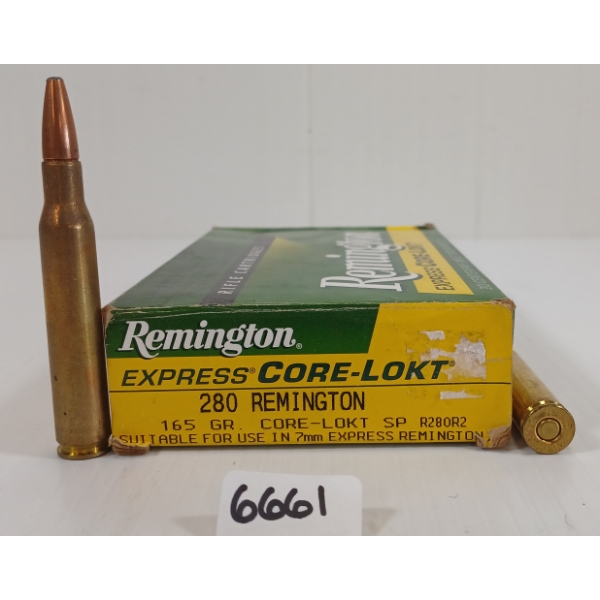 AMMO: 20X REMINGTON .280 REM - 165 GR. SP