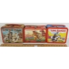 Image 1 : LOT OF 3 -WILD BILL HICKOK, DAVY CROCKETT & THE LONE RANGER METAL LUNCHBOXES