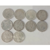 Image 2 : LOT OF 10 - 1964-1968 CDN 25 CENT SILVER COINS