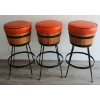 Image 2 : LOT OF 3 - KEG KRAFT CREATIONS SWIVEL BAR STOOLS