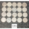 Image 1 : LOT OF 20 - 1939-1968 CDN 25 CENT COINS