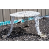 Image 3 : LOT OF 4 - WROUGHT IRON ROCOCO STYLE GARDEN SET - INCL CHAIRS & SIDE TABLE