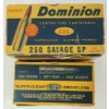 Image 2 : BRASS: 120X DOMINION .250SAV - ORIG. BOXES - ONCE FIRED