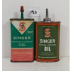 Image 1 : LOT OF 2 - SINGER SEWING MACHINE 3 & 4OZ OILERS
