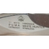 Image 4 : GERMAN PUMA WHITE HUNTER ANTLER HANDLED KNIFE W/ LEATHER SHEATH