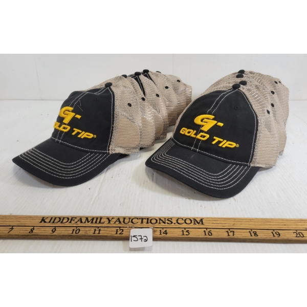 LOT OF 12 - GOLD TIP ADJ CAPS