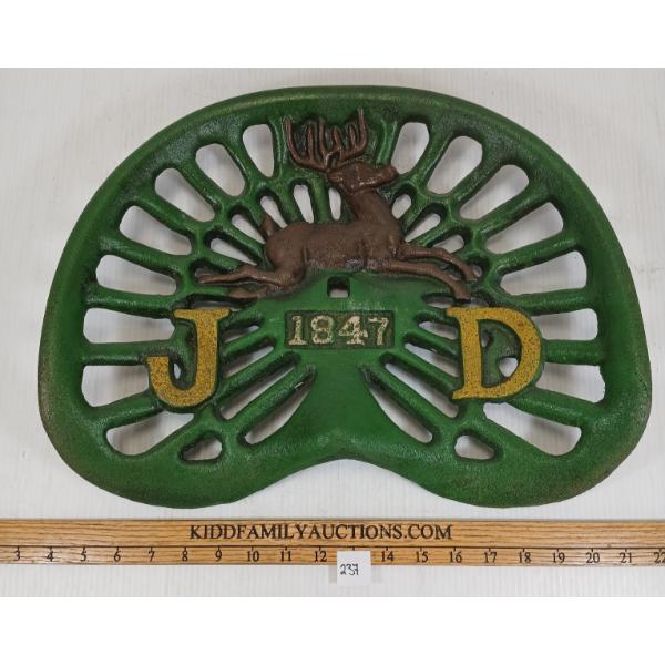 JOHN DEERE CAST IRON IMPLEMENT SEAT 