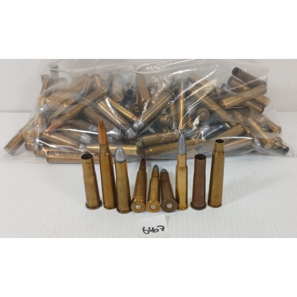 AMMO / BRASS: QTY OF MISC RNDS - INCL .30-40 KRAG, .300 WIN MAG, ETC - 7.5LBS