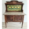 Image 2 : WASHSTAND - TULIP MOTIF - MARBLE COUNTER - C. LATE VICTORIAN ERA