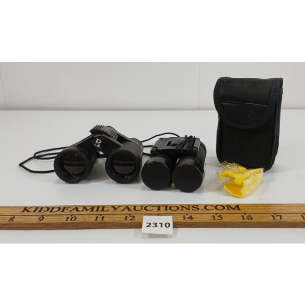 LOT OF 2 - BUSHNELL & BUSHMASTER BINOCULARS - 4X30 P & 129M/1000M