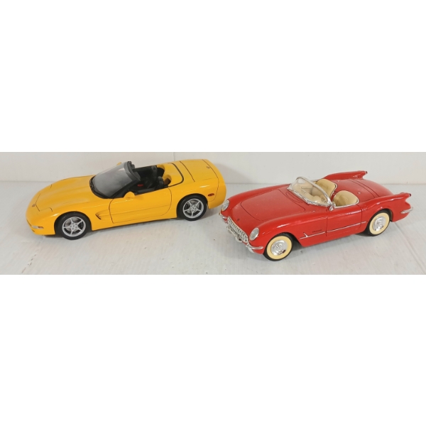 LOT OF 2 - MIRA & UT DIECAST CORVETTE CONVERTIBLE MODELS 