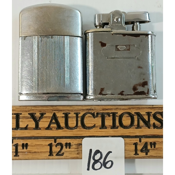 LOT OF 2 - RONSON WHIRLWIND & WINDLITE MODEL LIGHTERS - MID CENTURY