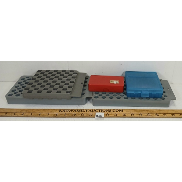 LOT OF 5 - RELOADING BLOCKS & AMMO CASES - INCL UNIVERSAL