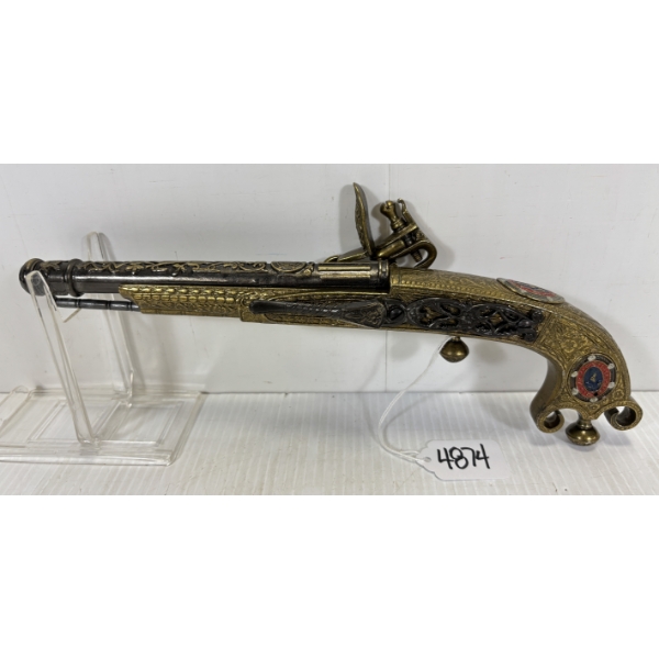 PERSIAN SYLE FLINTLOCK PISTOL - REPLICA - NO PAL REQUIRED
