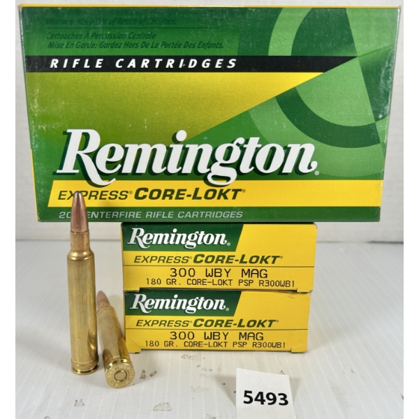 AMMO: 60X REMINGTON .300 WBY MAG - 180 GR SP