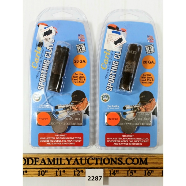 LOT OF 2 - CARLSON SPORTING CLAYS 20GA MOD TUBES