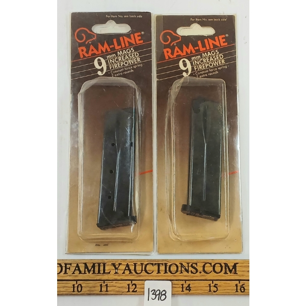 LOT OF 2 - RAM-LINE BROWNING HI POWER9 MM MAGS