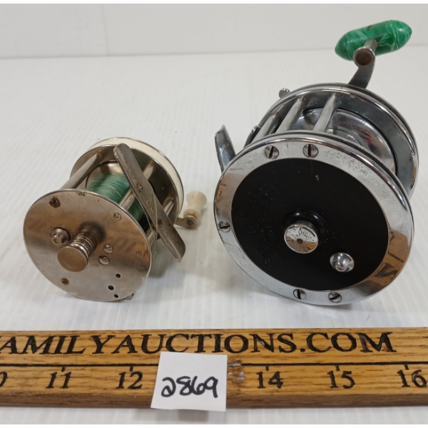 LOT OF 2 - FISHING REELS - INCL PENN SENATOR & SOUTH BEND