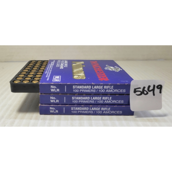 PRIMERS: 300X WINCHESTER NO. WLR STANDARD LARGE RIFLE PRIMERS