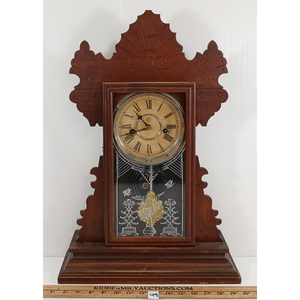 1893 WATERBURY "HAADIN" WALNUT 30HR CLOCK