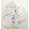 Image 2 : LOT OF 2 - NUDY STUDIES BY MIVOLA (20TH CENTURY ARTIST) - GRAPHITE & OIL PASTEL ON PAPER